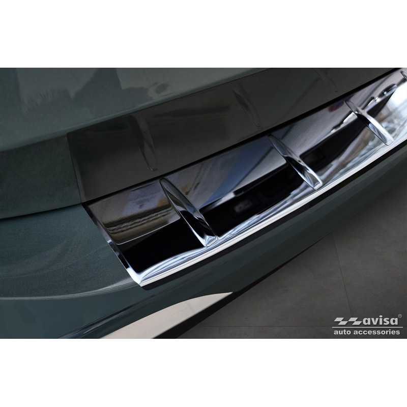 Zwart-Chroom RVS Achterbumperprotector  Volkswagen Tiguan (CT1) 2024- 'Ribs'