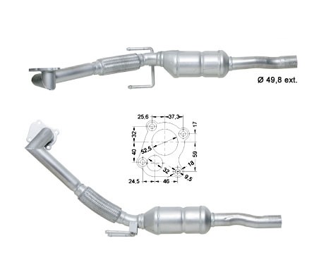 VW POLO 1.4TD 1422 cc 55 Kw / 75 cv AMF Magnaflow CAT Bouwjaar: