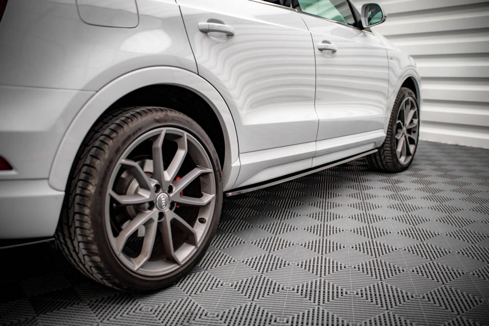 Zijskirts Audi Q3 S-Line 8U FL Maxton Glans Zwart