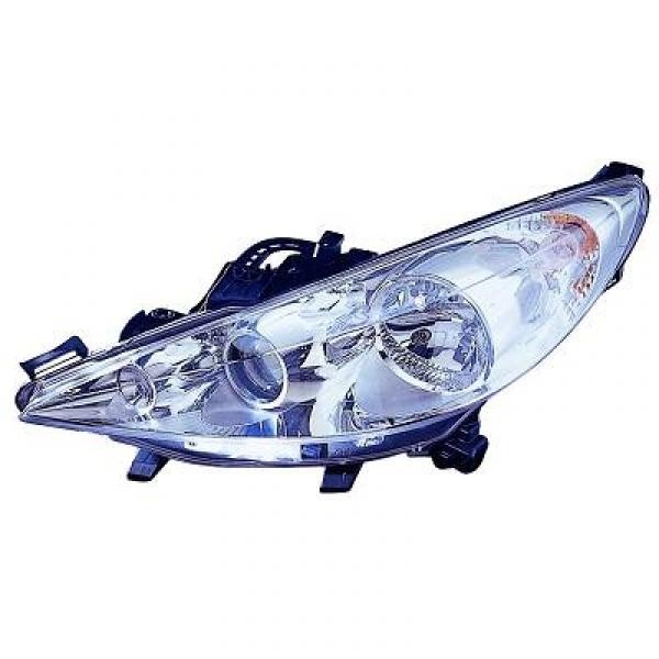 Koplamp rechts P 207 06-09 VALEO H7+H7+H1