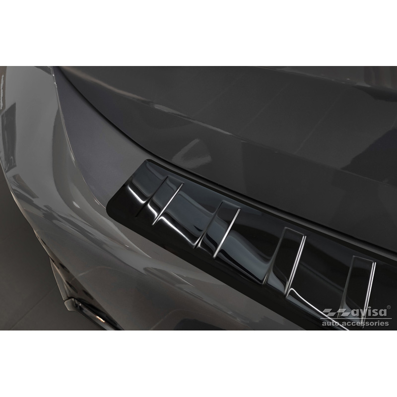 Zwart-Chroom RVS Achterbumperprotector  BMW 2-Serie U06 Active Tourer M-Pakket 2021- 'Ribs'