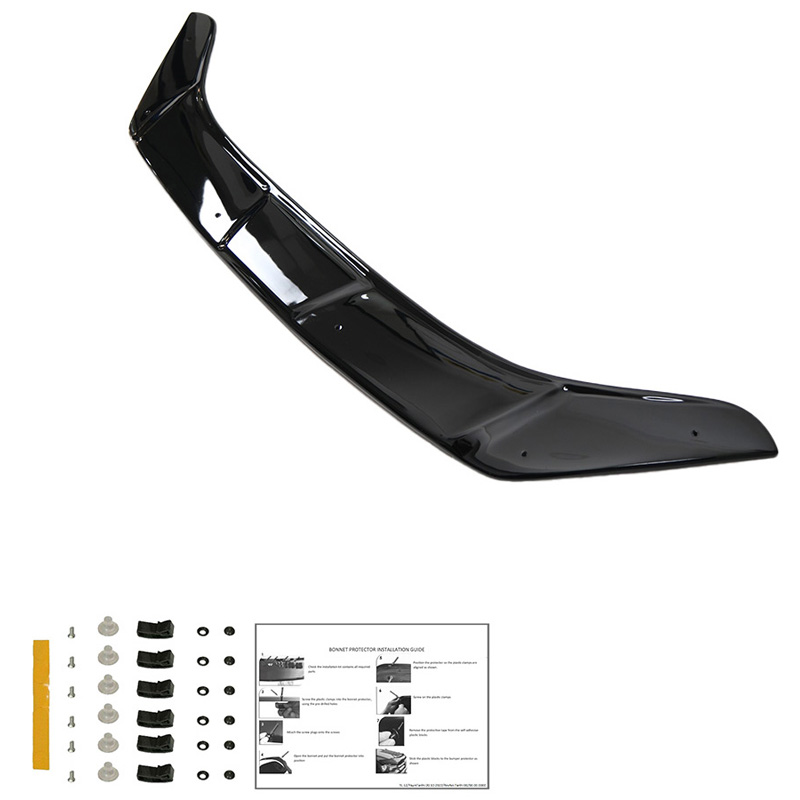 Motorkapbeschermer (steenslagcover)  Ford Transit Courier 2014-2019 - Glanzend zwart