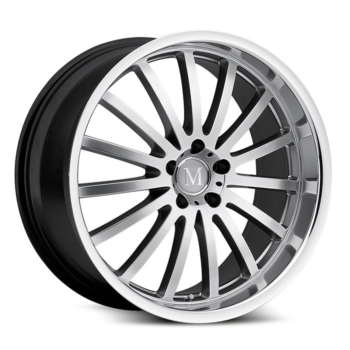 Velgen Mandrus Millenium 18x9,5 5x112 ET53 Zilver + Machined Ran