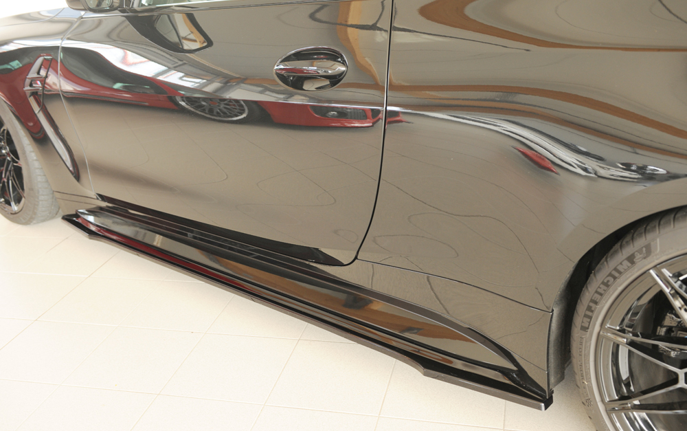 Zijskirts BMW 3-series G80 M3 03.21-  glans zwart