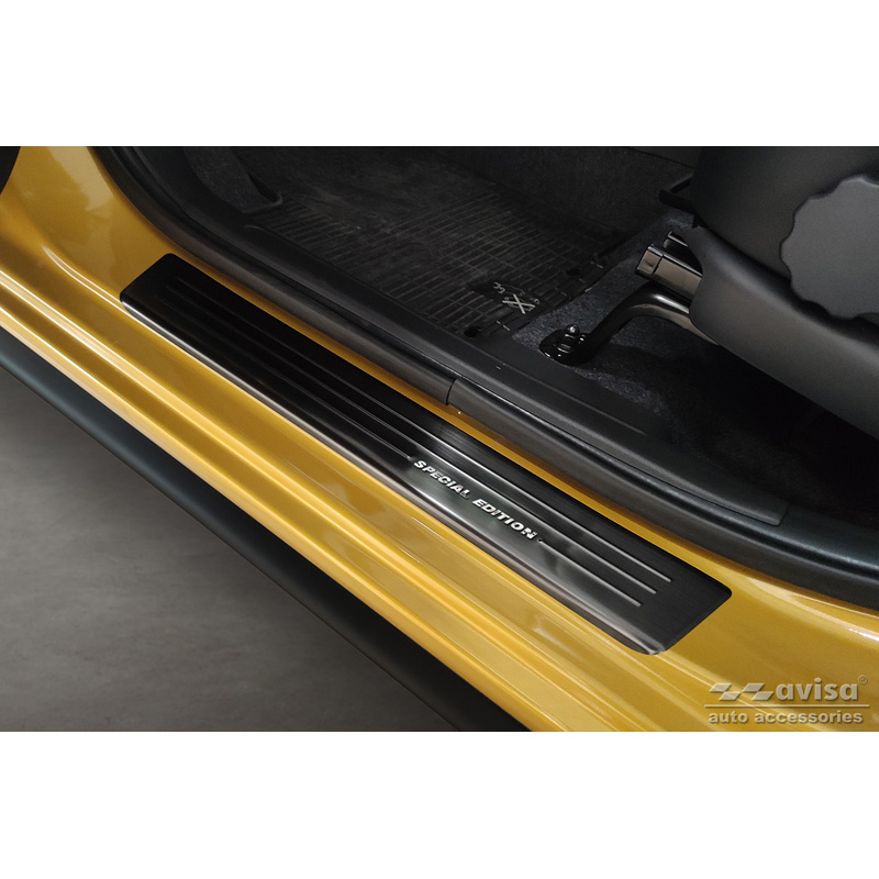 Zwart RVS Instaplijsten  Mitsubishi Space Star Facelift 2020- - 'Special Edition' - 4-delig