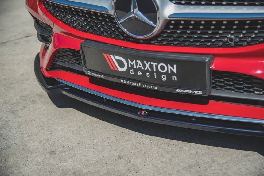 Voorspoiler Mercedes CLA AMG-Line C118 Maxton Design glans zwart