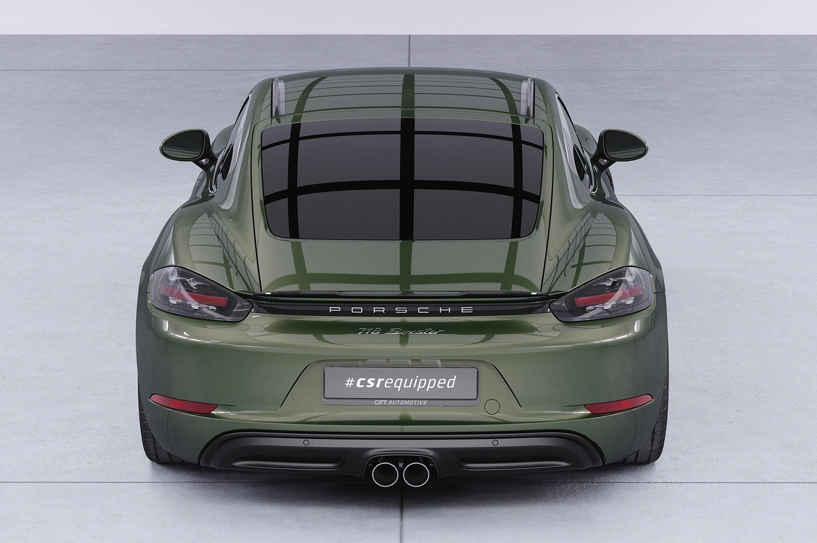 Achterspoiler Porsche 718 Cayman (Typ 982) (2016–heden) Glans Zwart – CSR Automotive