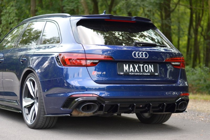 Spoiler Audi RS4 B9 Avant Maxton Glans Zwart