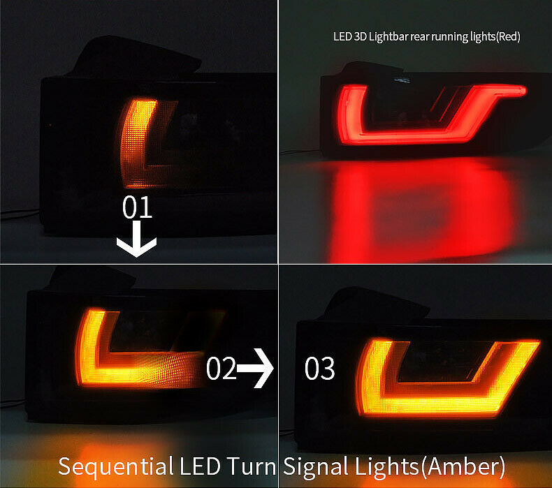 Achterlichten Range Rover Evoque 11- Zwart Tube