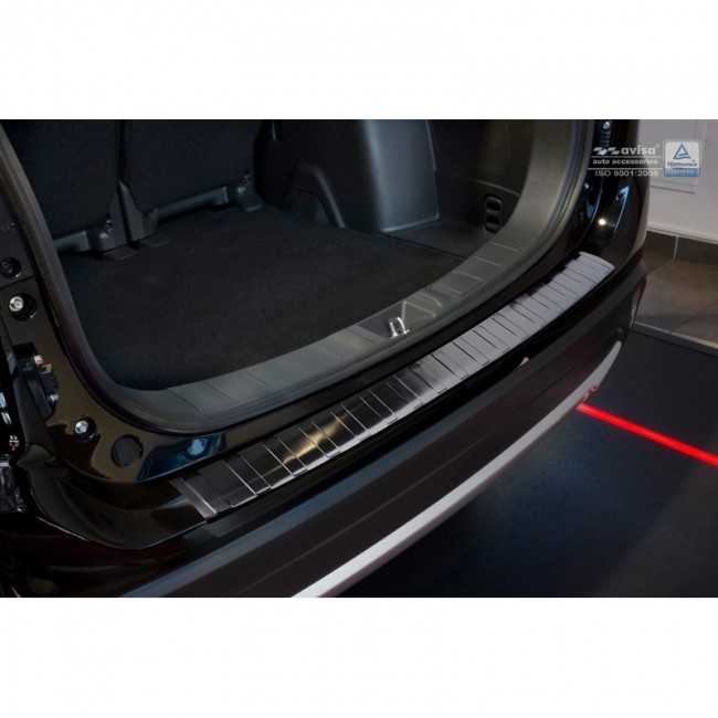 Zwart RVS Achterbumperprotector Mitsubishi Outlander III 2012-20