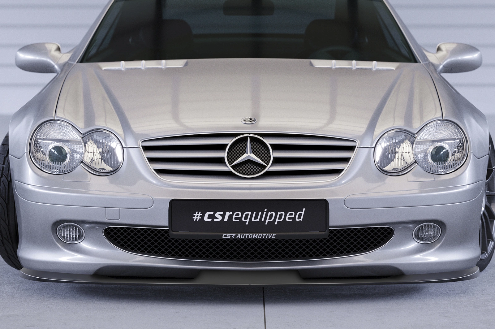 Voorspoiler Mercedes-Benz SL-Klasse R230 Glans Zwart – 2001–2005