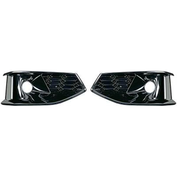 Mistlampgrillen Audi A4 B9 19- RS Look Zwart