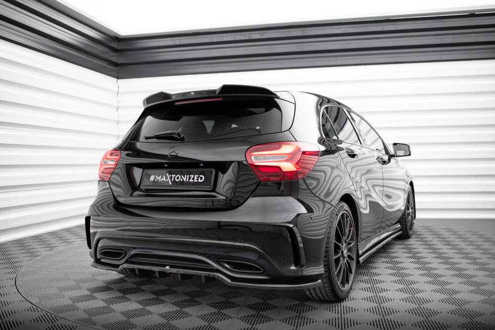 Spoiler Mercedes A Klasse / AMG Line / A45 AMG W176 Maxton Glans Zwart