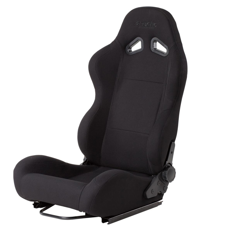 Simoni Racing Sportstoel Max - Zwart - Dubbelzijdig Verstelbaar - incl. Sledes