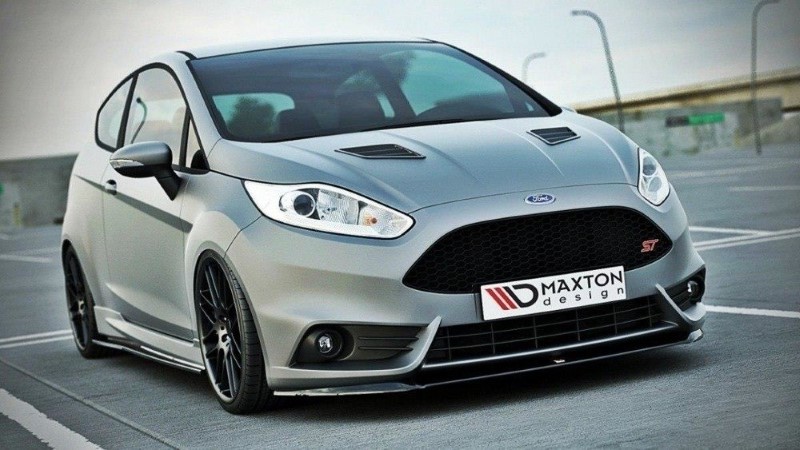 Voorspoiler (Cupra) Ford Fiesta ST Mk7 FL Glanzend Zwart