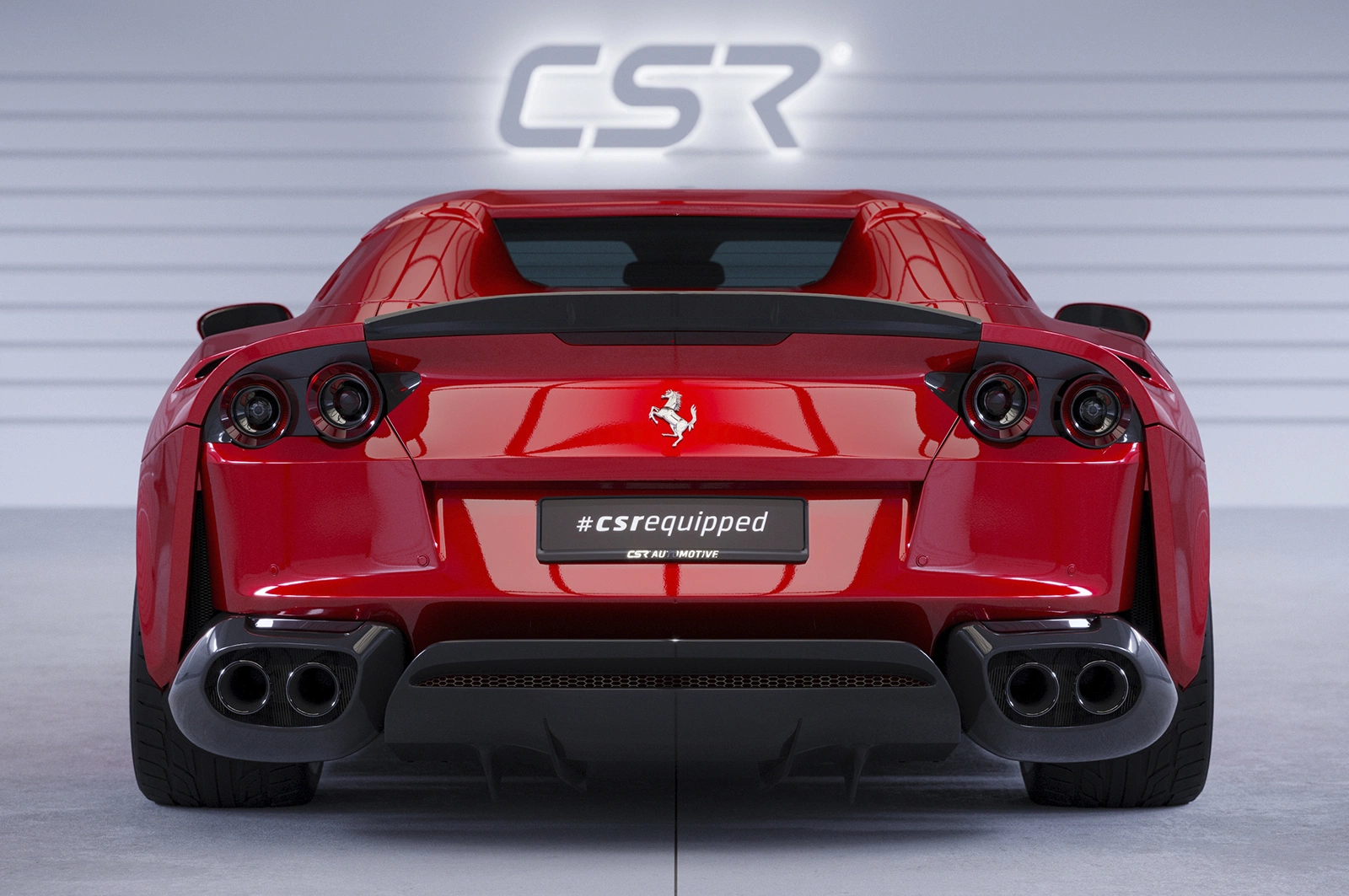 Achterspoiler Ferrari 812 GTS glans zwart