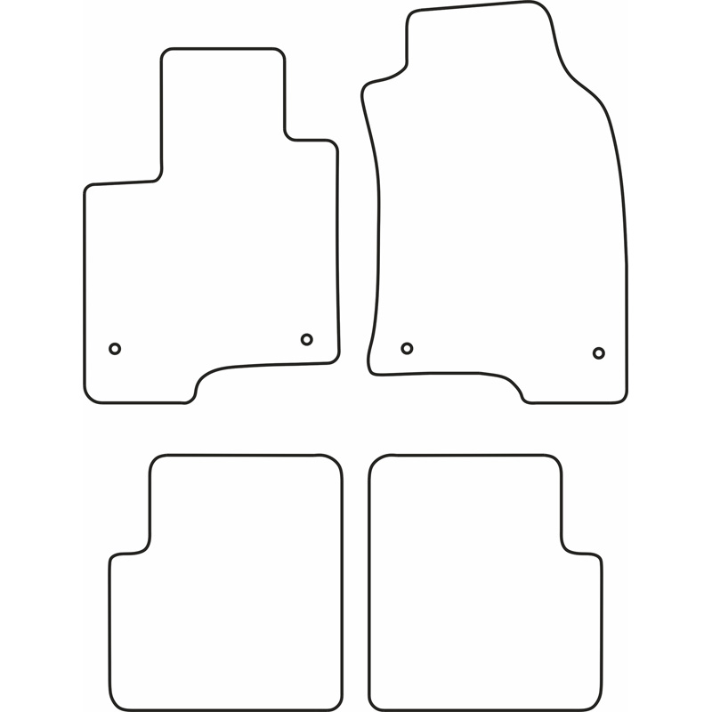 Automatten Velours  Fiat Panda 2012-2015