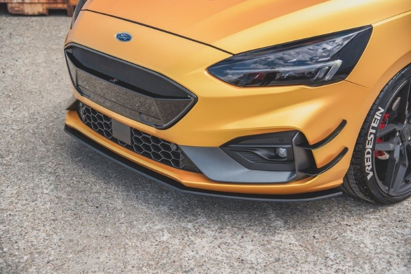 Voorspoiler Ford Focus ST / ST-Line Mk4 (Racing) Glanzend Zwart
