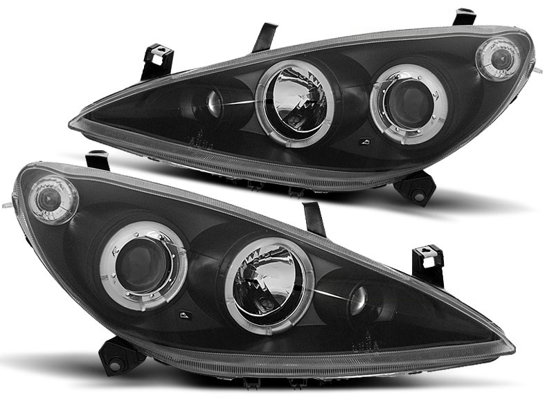 Faros Peugeot 307 Angel Eyes negro