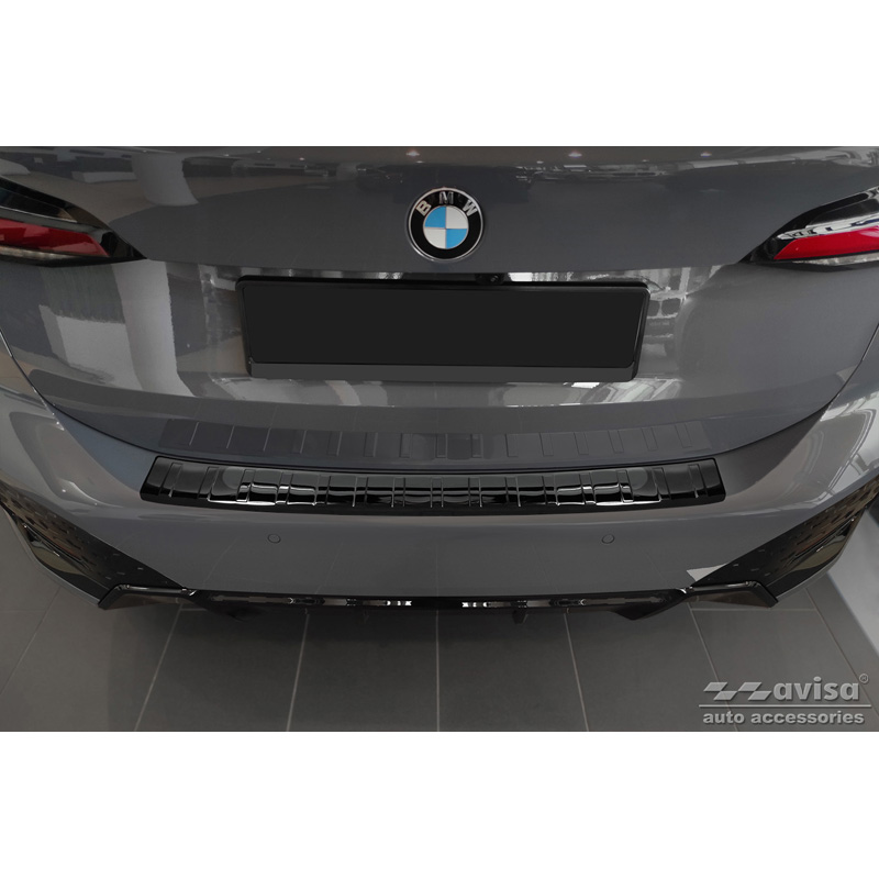 Zwart-Chroom RVS Achterbumperprotector  BMW 2-Serie U06 Active Tourer M-Pakket 2021- 'Ribs'