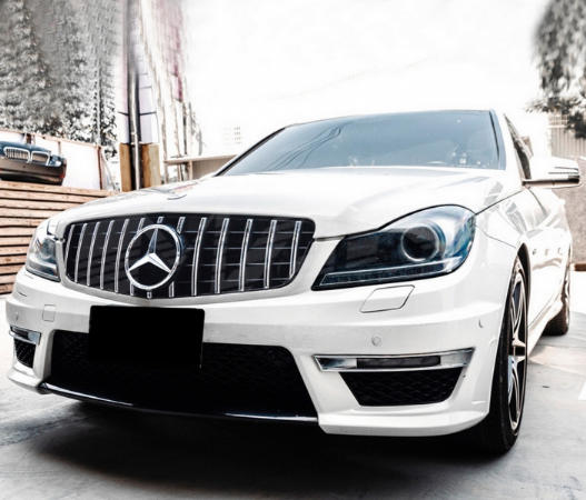 Grill Mercedes C-klasse W204 AMG-look zwart