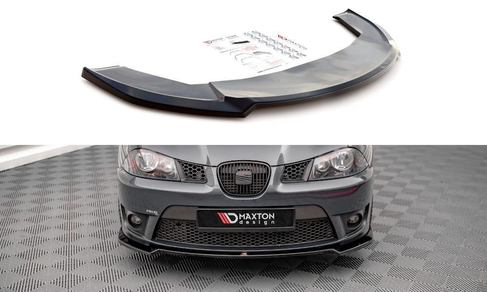 Voorspoiler V.3 Seat Ibiza Cupra MK3 Maxton Glans Zwart