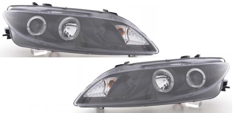 Headlights Dayline set Mazda 6 Limousine Bj. 02-07 black