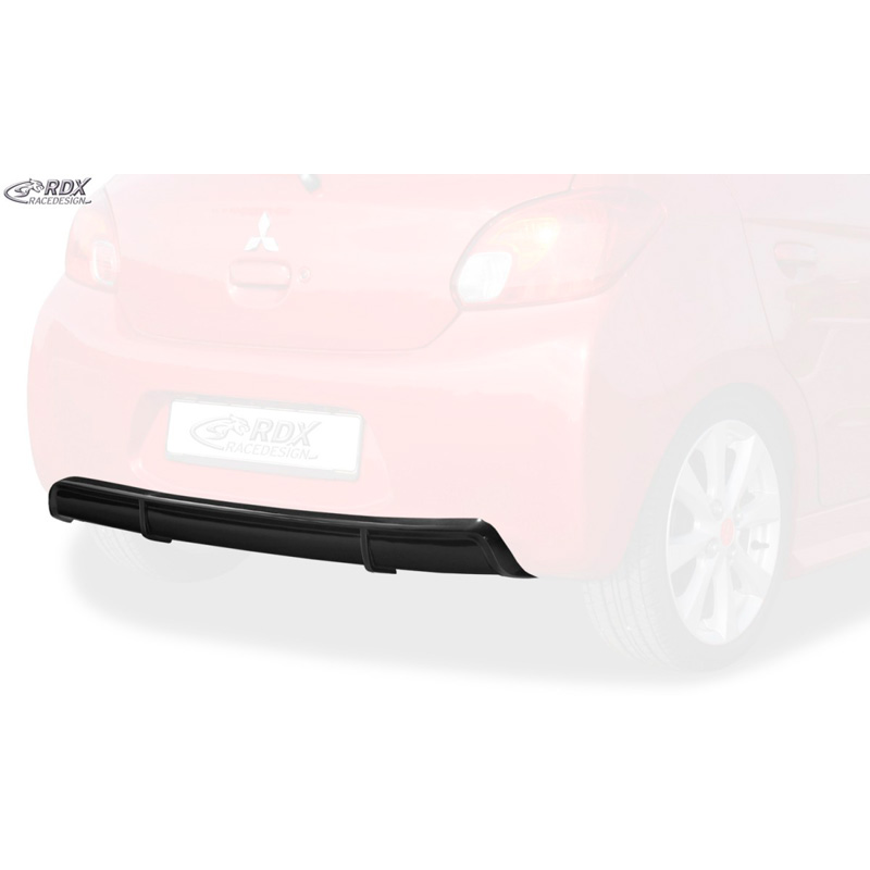 Achterskirt 'Diffusor'  Mitsubishi Spacestar 2012-2016 (ABS zwart glanzend)