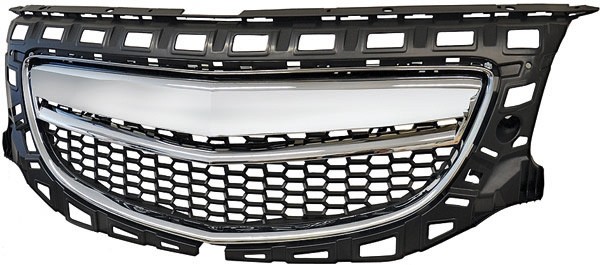 Embleemloze grill Opel Insignia bj 2008- Zwart/Chroom