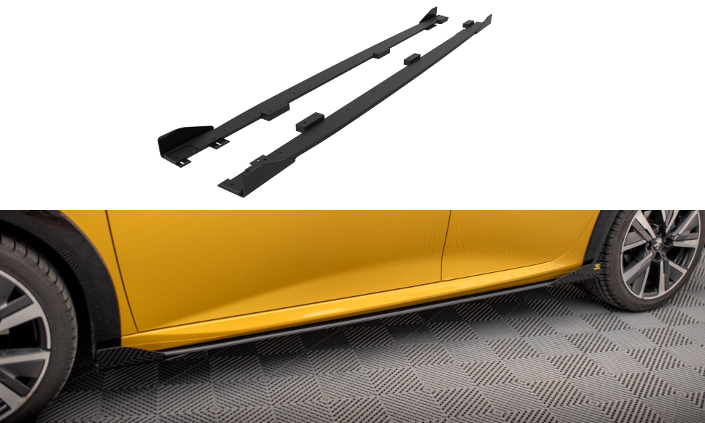 Zijskirts met Canards Street Pro Peugeot 208 GT Maxton
