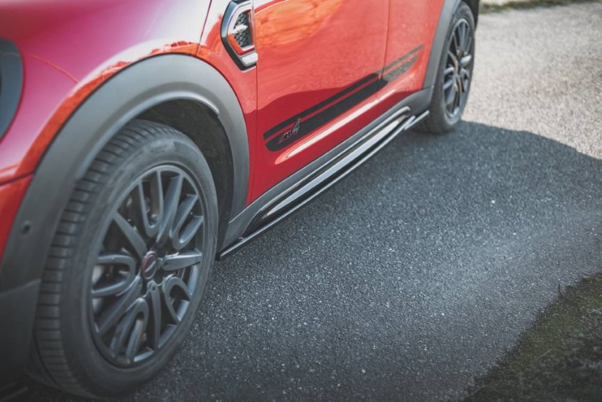 Zijskirts Mini Countryman F60 Maxton Design glans zwart