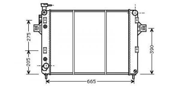 Radiator GD.CHEROKEE 99-05 597x548x24 4.0I 3960/4701ccm +/-AC
