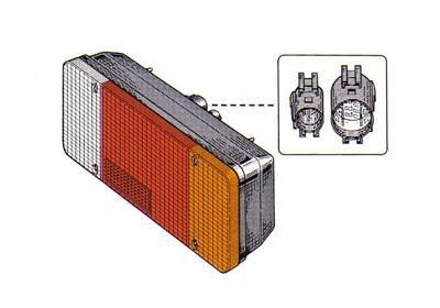 achterlicht, Pick-up, links Peugeot Boxer, 2002-2006