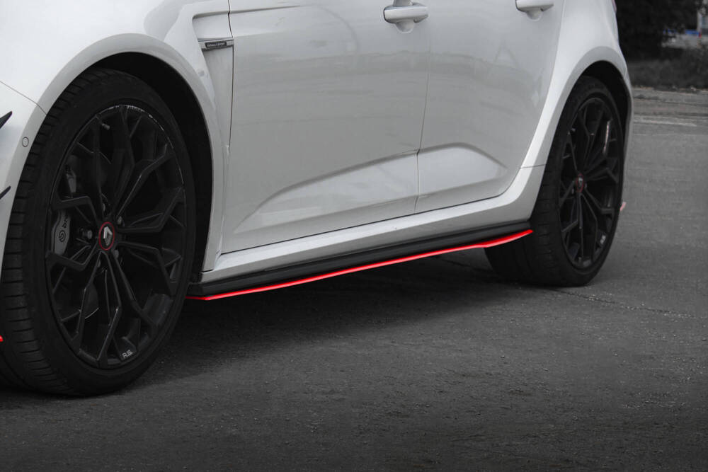 Zijskirts Renault Megane RS 4 Maxton Glans Rood