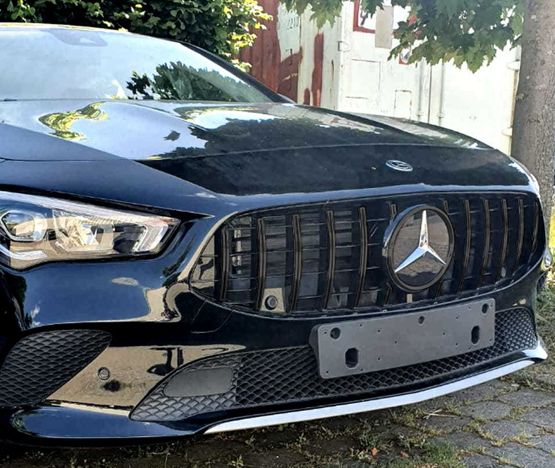 Grill Mercedes CLA C118, X118 Zwart 19-23 GT Look