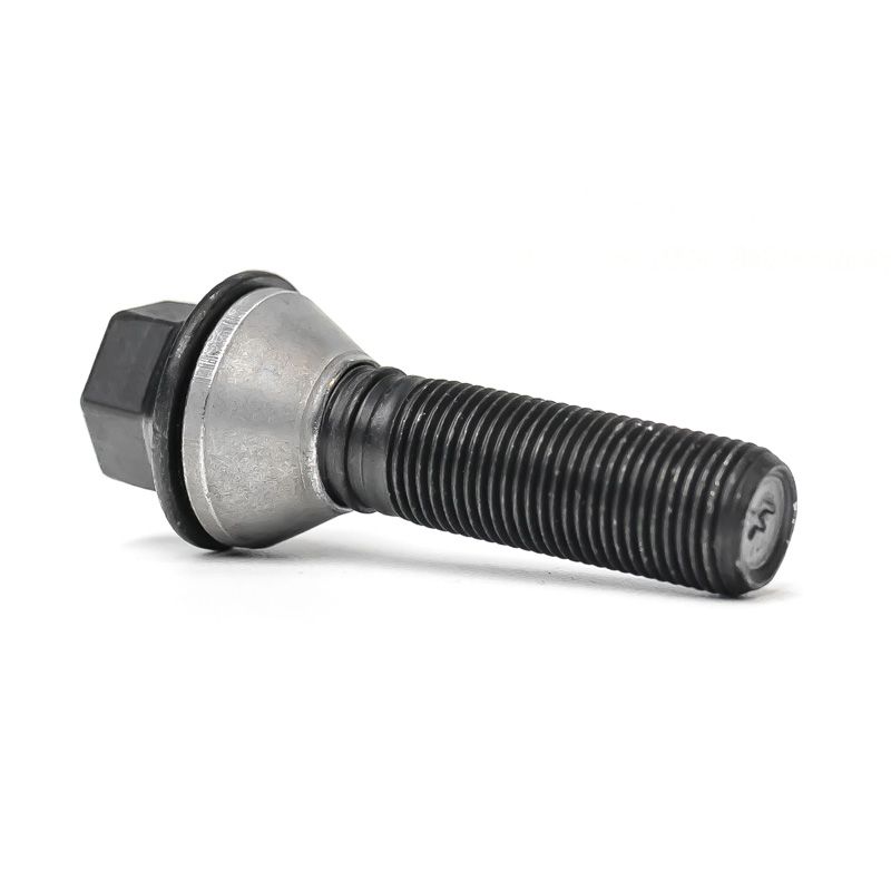 H&R Wheel bolt Taper-Head with movable cone M14x1.25 - Length 46mm - Black