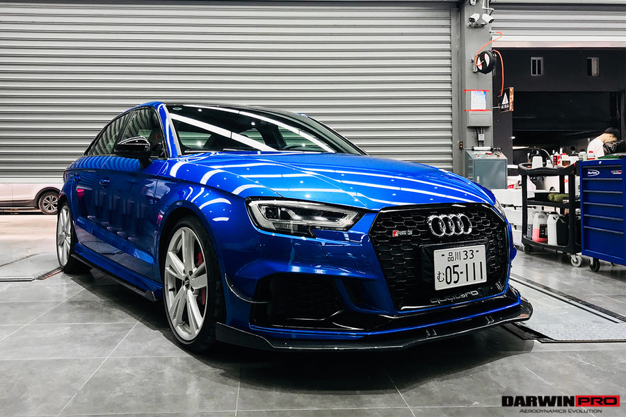 Audi RS3 BKSS Style Carbon Fiber Front Canards 2019-2020
