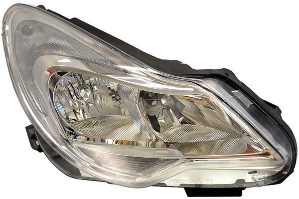 Koplamp rechts CORSA D, 11->> met TAGFAHRL. VALEO H7/H1;MET MOTO