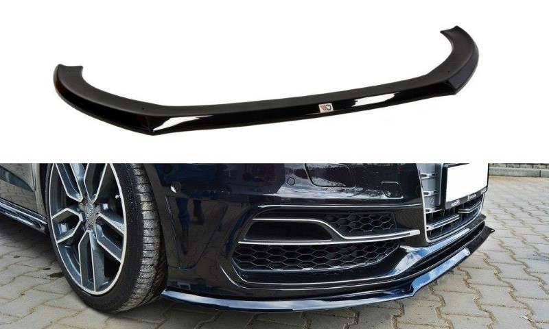 Voorspoiler Audi S3 / A3 S-line 8V Hatchback / Sportback glanzend zwart