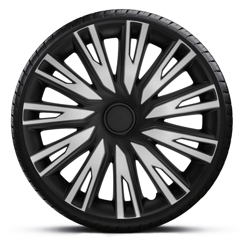 4-Delige Wieldoppenset Copra 14-inch zilver/zwart