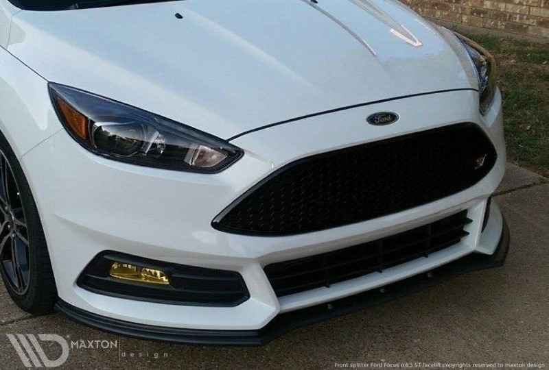 Voorspoiler Ford Focus ST Mk3 FL V.1 Glanzend Zwart