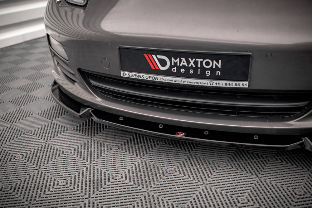 Voorspoiler V.2 Porsche Panamera 970 Maxton Glans Zwart