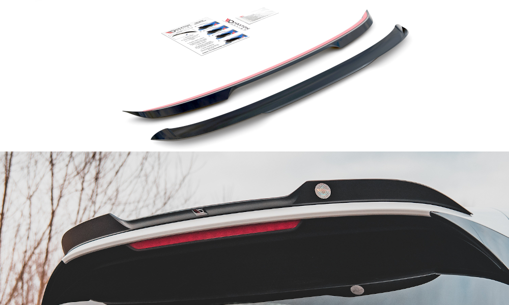 Spoiler Volkswagen Golf 8 GTI / R-line Maxton Glans Zwart