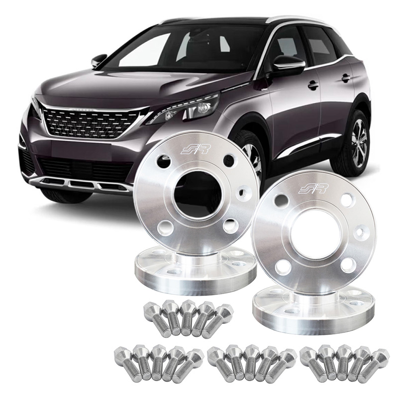 Simoni Racing Aluminium Spoorverbreder Set - 2x16mm(VA) - 2x20mm(AA) (Naaf 65,1mm) inclusief wielbouten -  Peugeot diversen