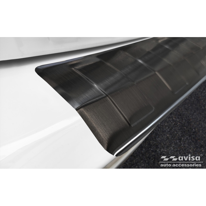 Zwart RVS Achterbumperprotector  Mercedes GLS (X167) 2019-2023 & FL 2023- 'Ribs'