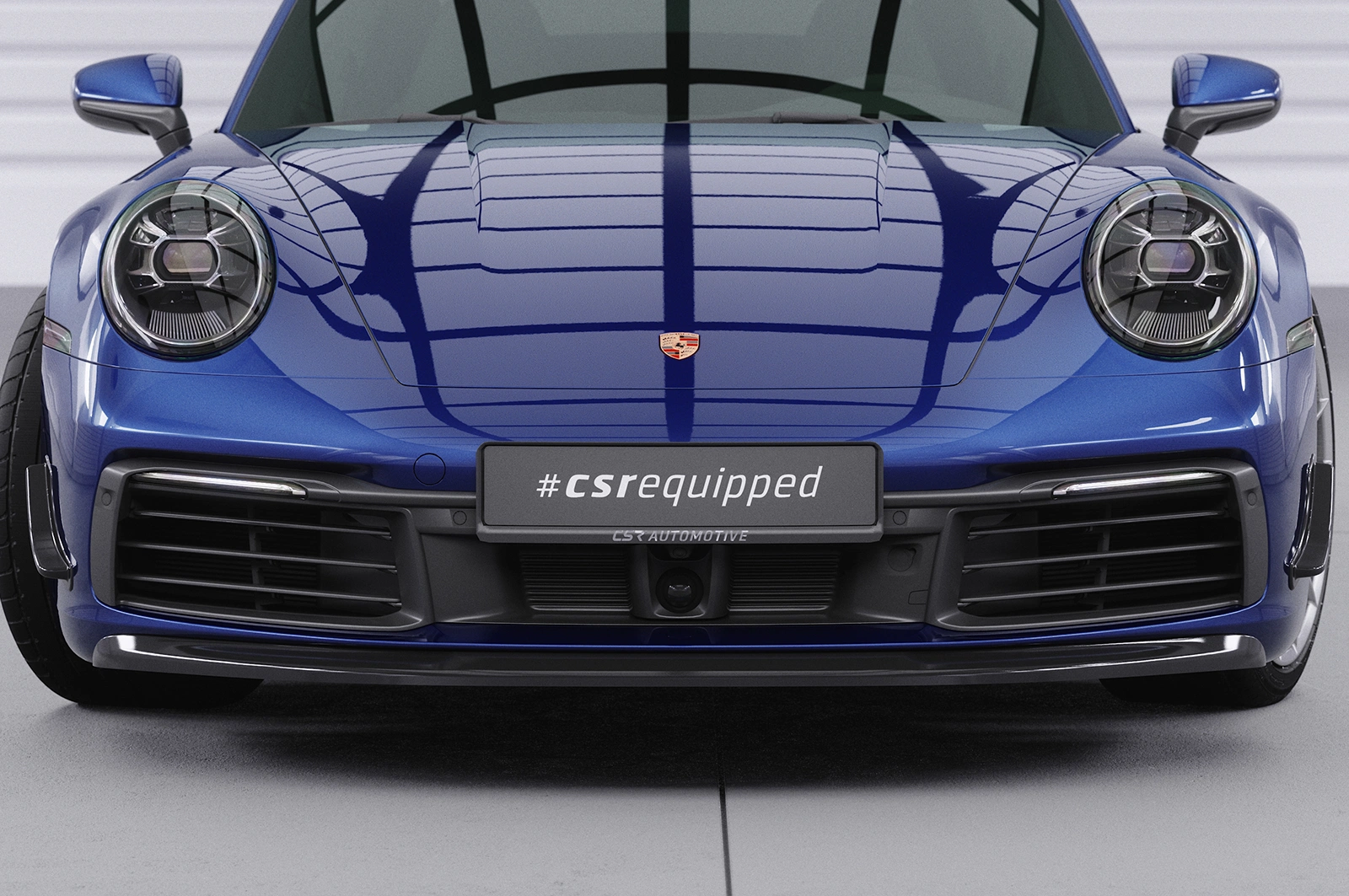 Voorspoiler Porsche 911/992 glans zwart – 2019–05/2024