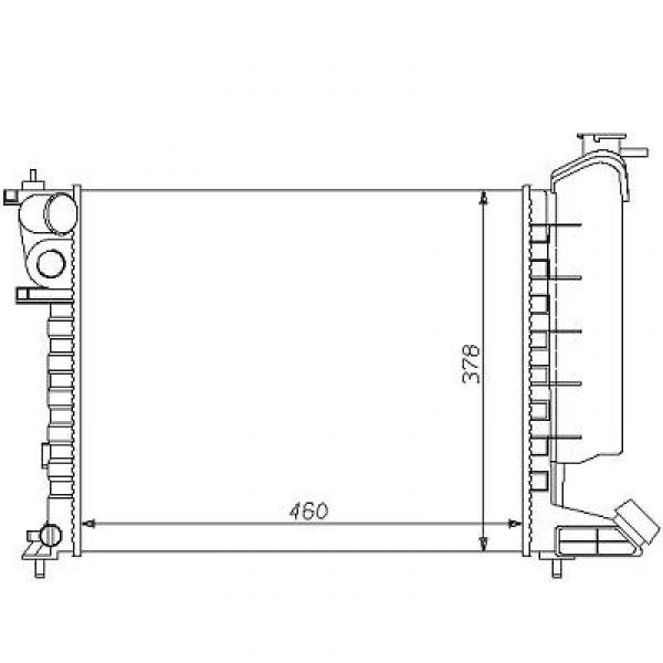 Radiator XSARA/ZX/306 91-02 460x378 1.1I/1.4I/1.6