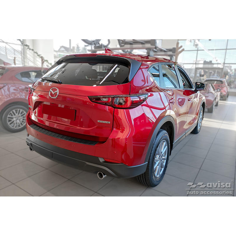 Matzwart RVS Achterbumperprotector  Mazda CX5 II 2017- incl. Facelift 'Ribs'