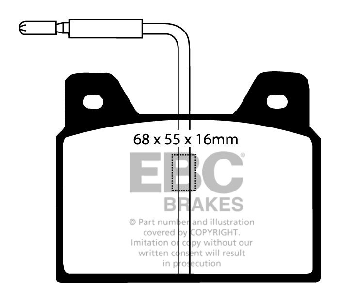 EBC Brakes PEUGEOT 505 2.2 Turbo 79-92 Remblokken achterzijde