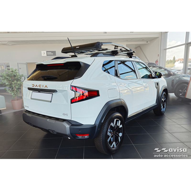 Zwart RVS Achterbumperprotector  Dacia Duster III 2024- 'Ribs'